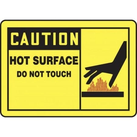Accuform OSHA CAUTION Safety Sign HOT SURFACE MWLD610XT